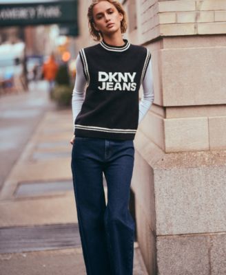 DKNY Jeans - Women's Logo Detail Sleeveless Sweater