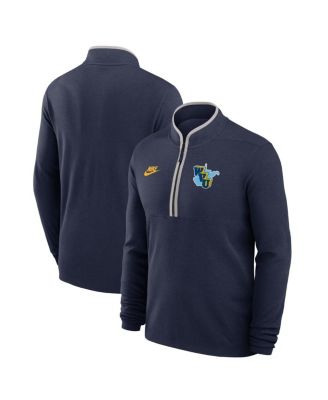 Nike - Men's Navy West Virginia Mountaineers Throwback Lightweight Victory Dri-FIT Half-Zip Pullover Hoodie