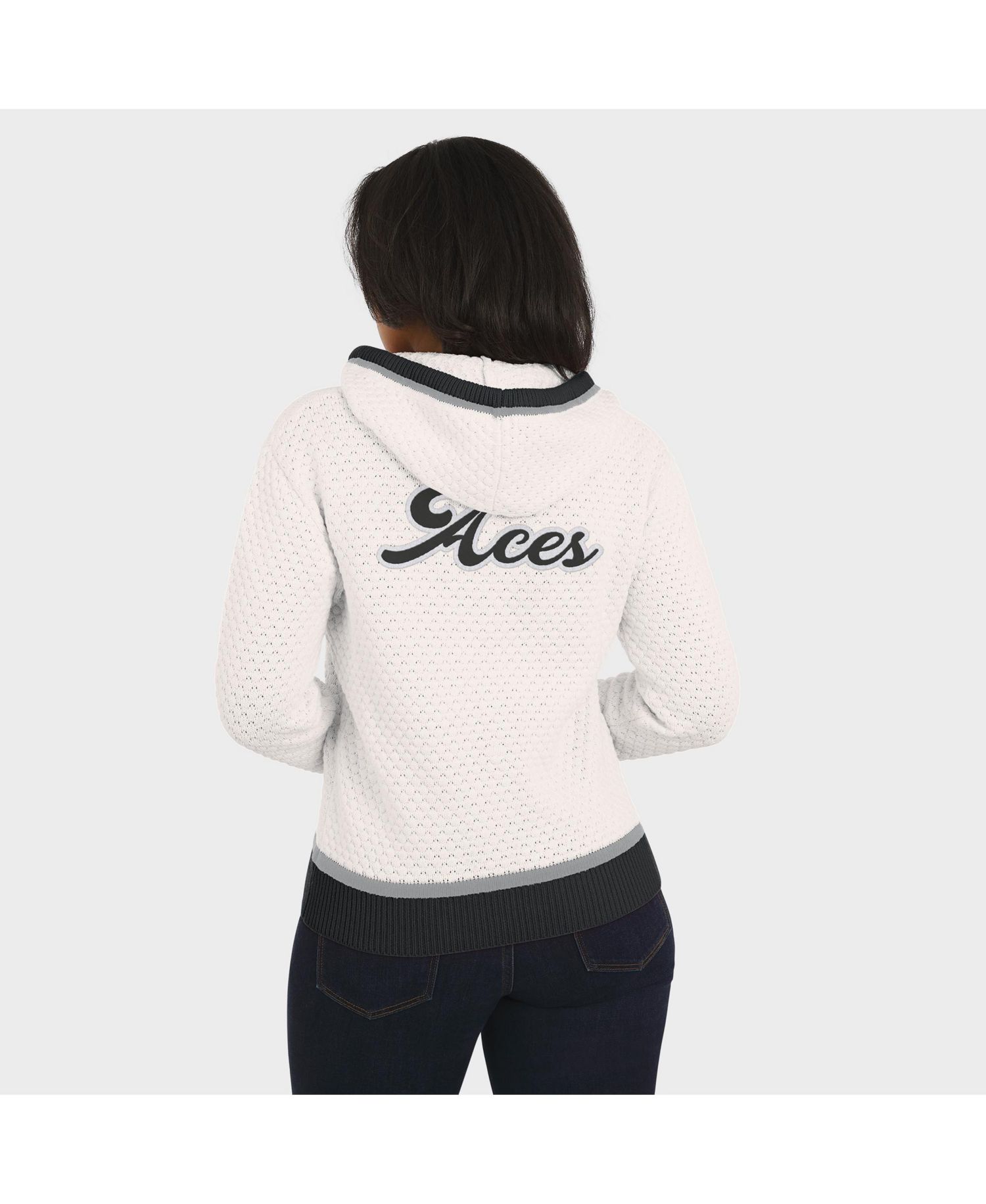 Women's Cream Las Vegas Aces Hooded Sweater