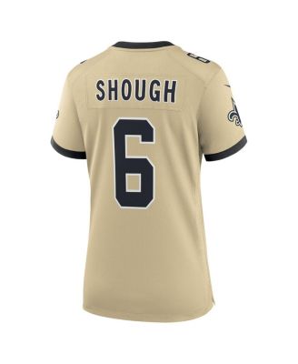 Women's Tyler Shough Gold New Orleans Saints Alternate Game Player Jersey