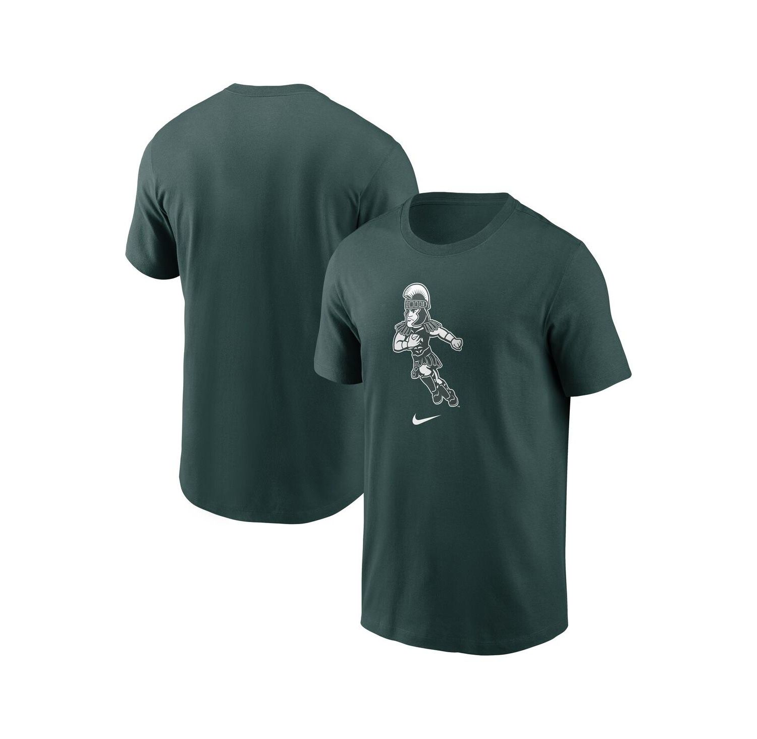 Men's Green Michigan State Spartans Football Sparty Sport T-Shirt