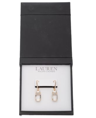 Glass Stone Drop Earrings