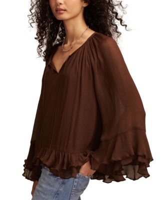 Women's Ruffle Chiffon Top