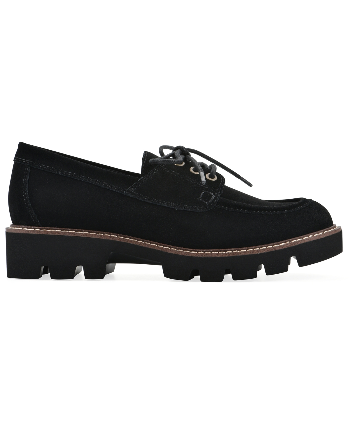 White Mountain Women's Gino Lug Sole Loafers In Black