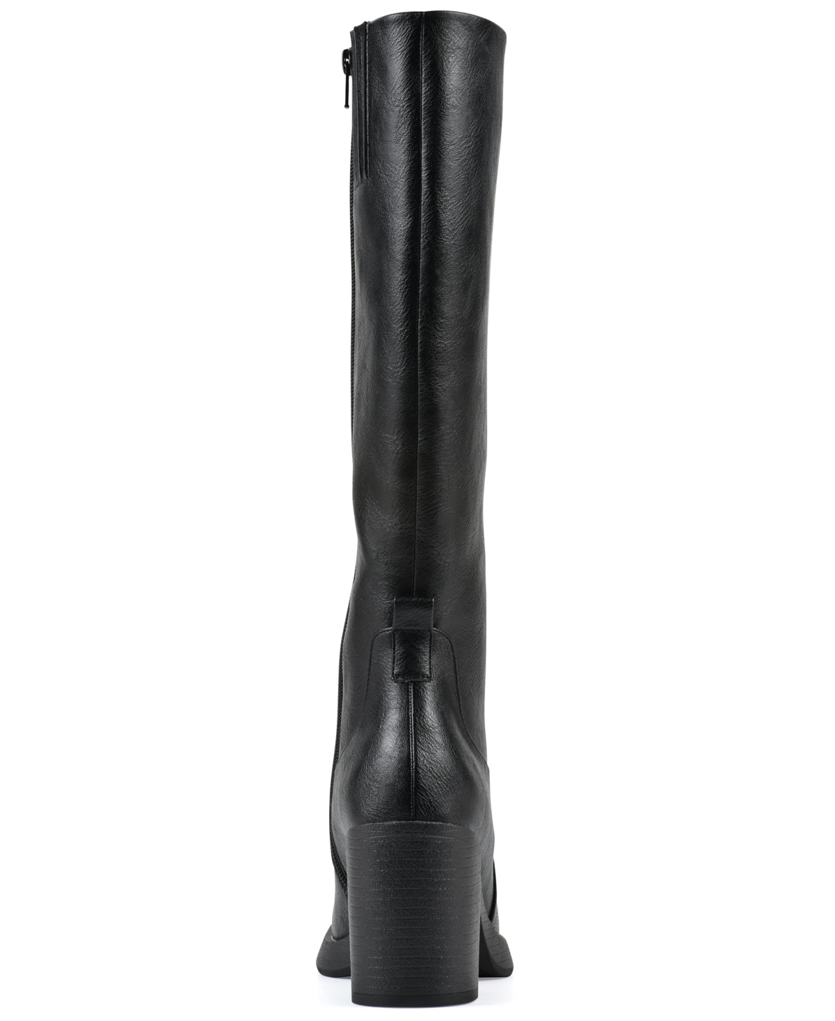 White Mountain Women's Mackle Tall Shaft Wide Calf Block Heel Boots In Black