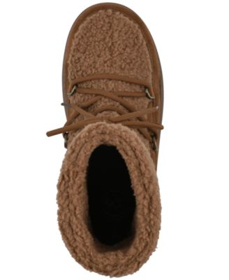 Women's Isador Faux Sherpa Lace-up Boots