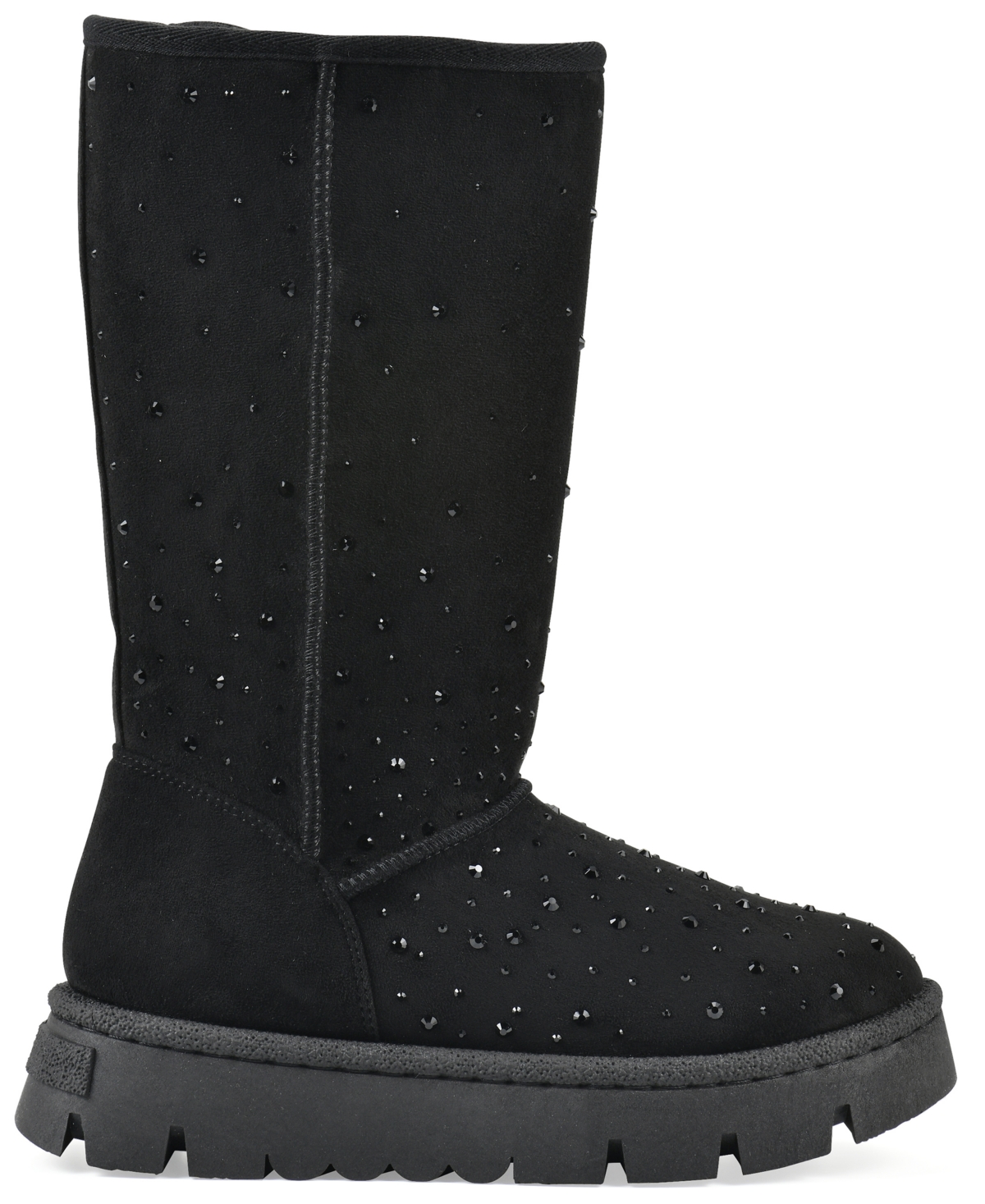 White Mountain Women's Tripp Faux Fur Tall Shaft Boot In Black
