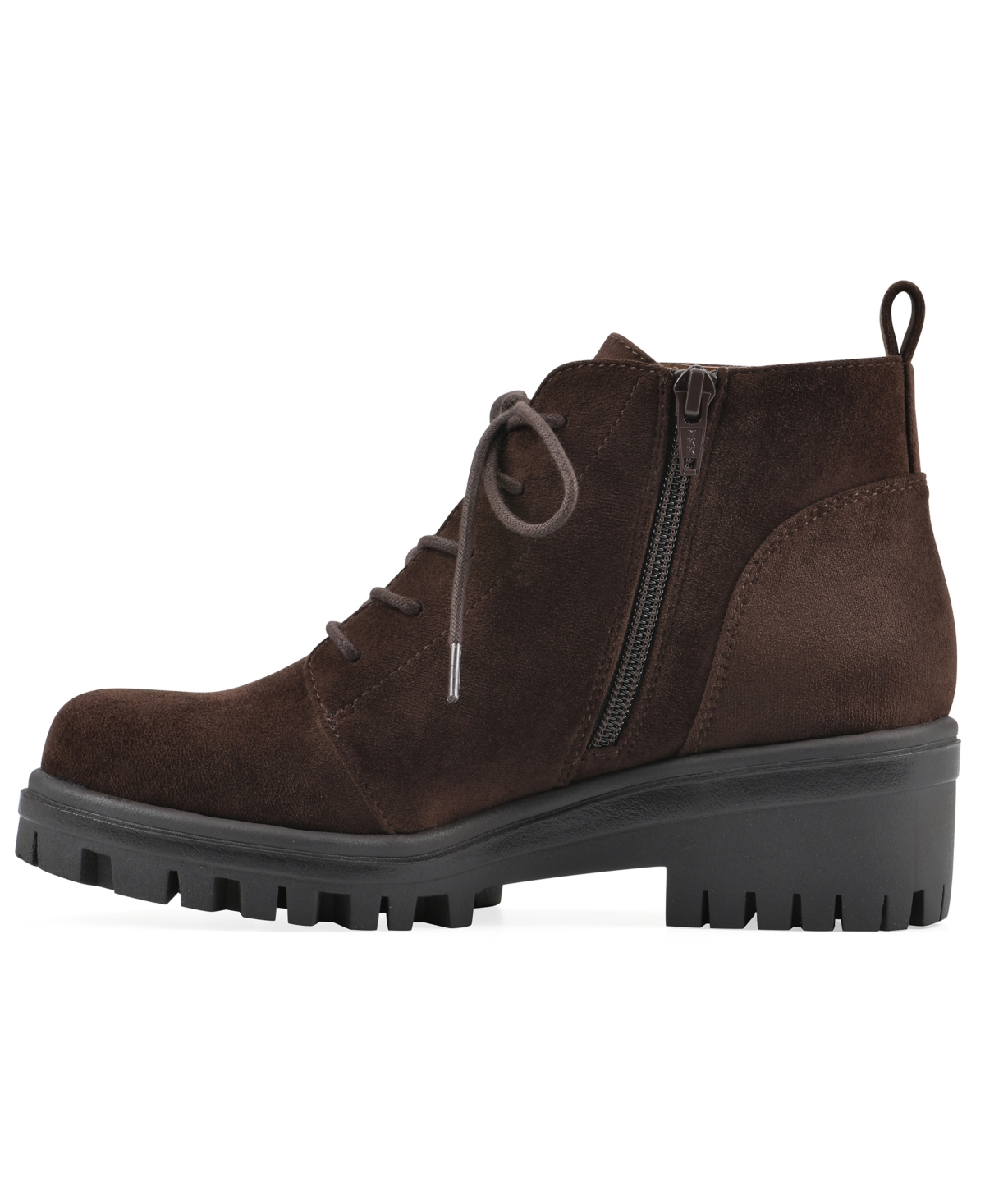 White Mountain Women's Tariq Lug Sole Lace-up Booties In Brown