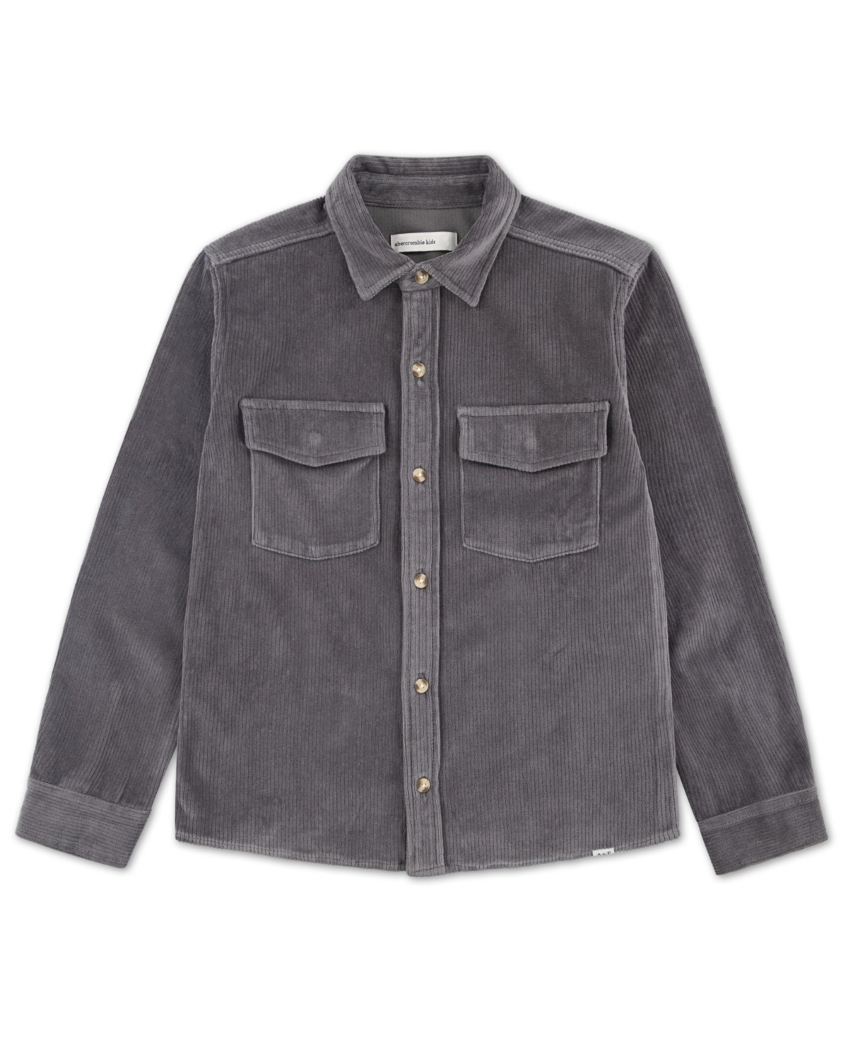 Abercrombie Boys 5-18 Fine Wale Cord Button Down Shirt In Gray