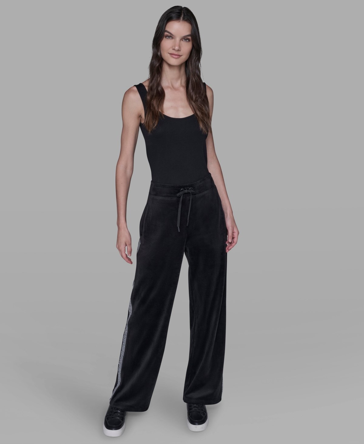 Karl Lagerfeld Women's Pull On Track Pants In Animal Print