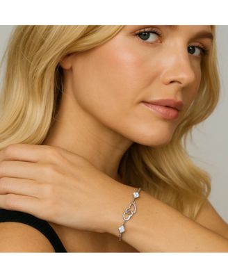 I Love You Bracelet with Cubic Zirconia