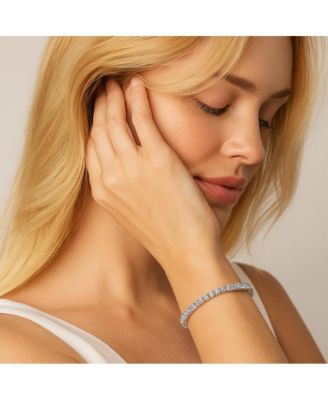 Princess Cut Cubic Zirconia Tennis Bracelet