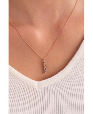 Chocolate Ombr&eacute; Diamond Vertical Graduated Adjustable 20" Pendant Necklace (3/4 ct. t.w.) in 14k Rose Gold