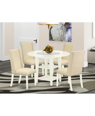 5-Pc Wood Finish Dining Room Set
