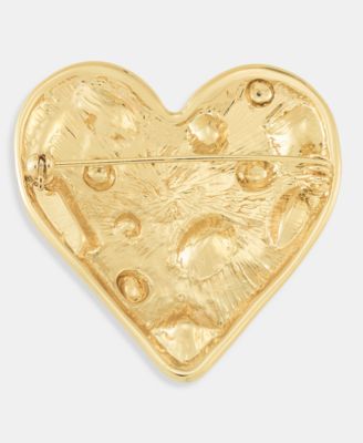 Color Crystal & Imitation Pearl Heart Pin, Macy's Exclusive