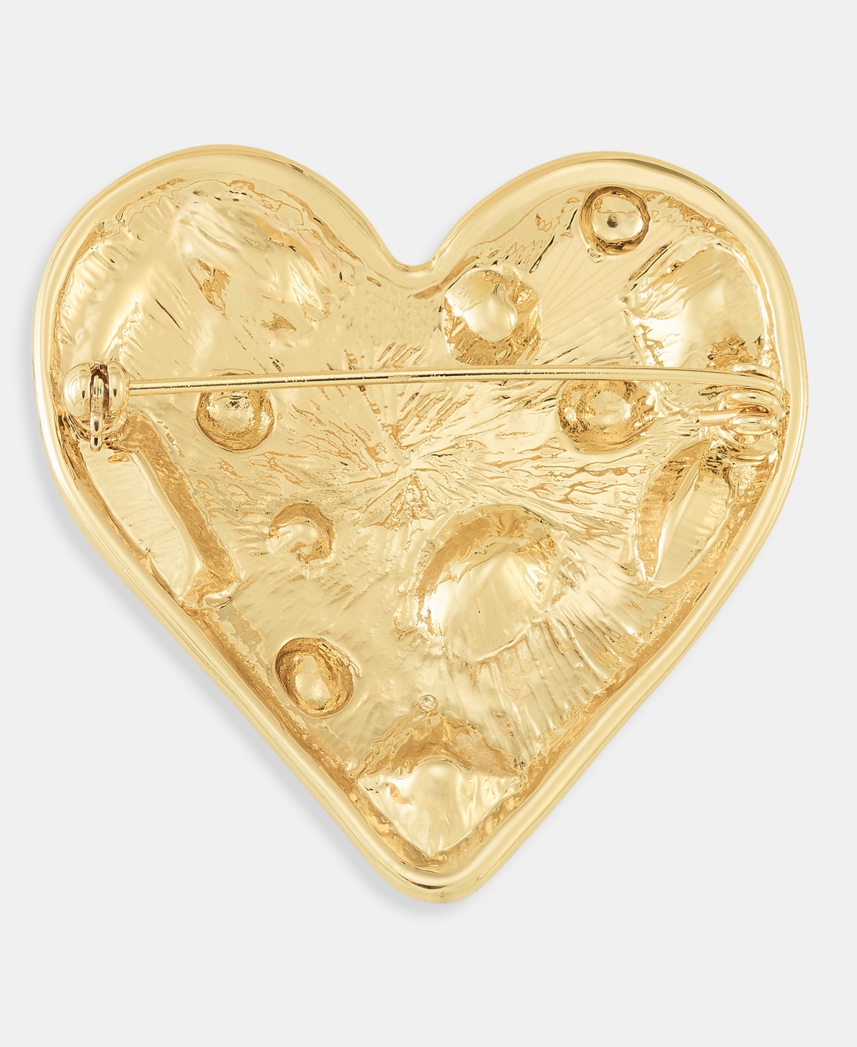 I.n.c. International Concepts Color Crystal & Imitation Pearl Heart Pin, Macy's Exclusive