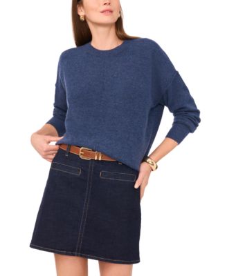 Women's Cozy Crewneck Long-Sleeve Extend-Shoulder Sweater
