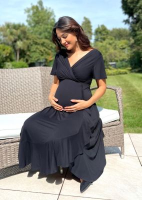 Maternity Waterfall Midi Dress