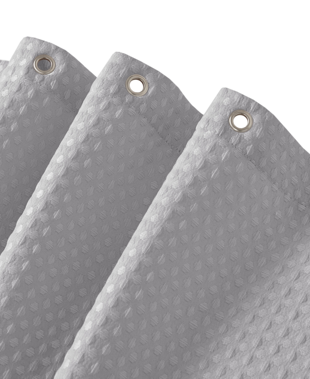Madison Park Arbor Waffle Shower Curtain, 72" X 72" In Gray