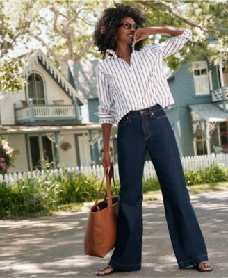 Women's High Rise Wide Leg Denim Jeans