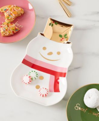 Kate Spade Be Jolly Snowman Candy Dish