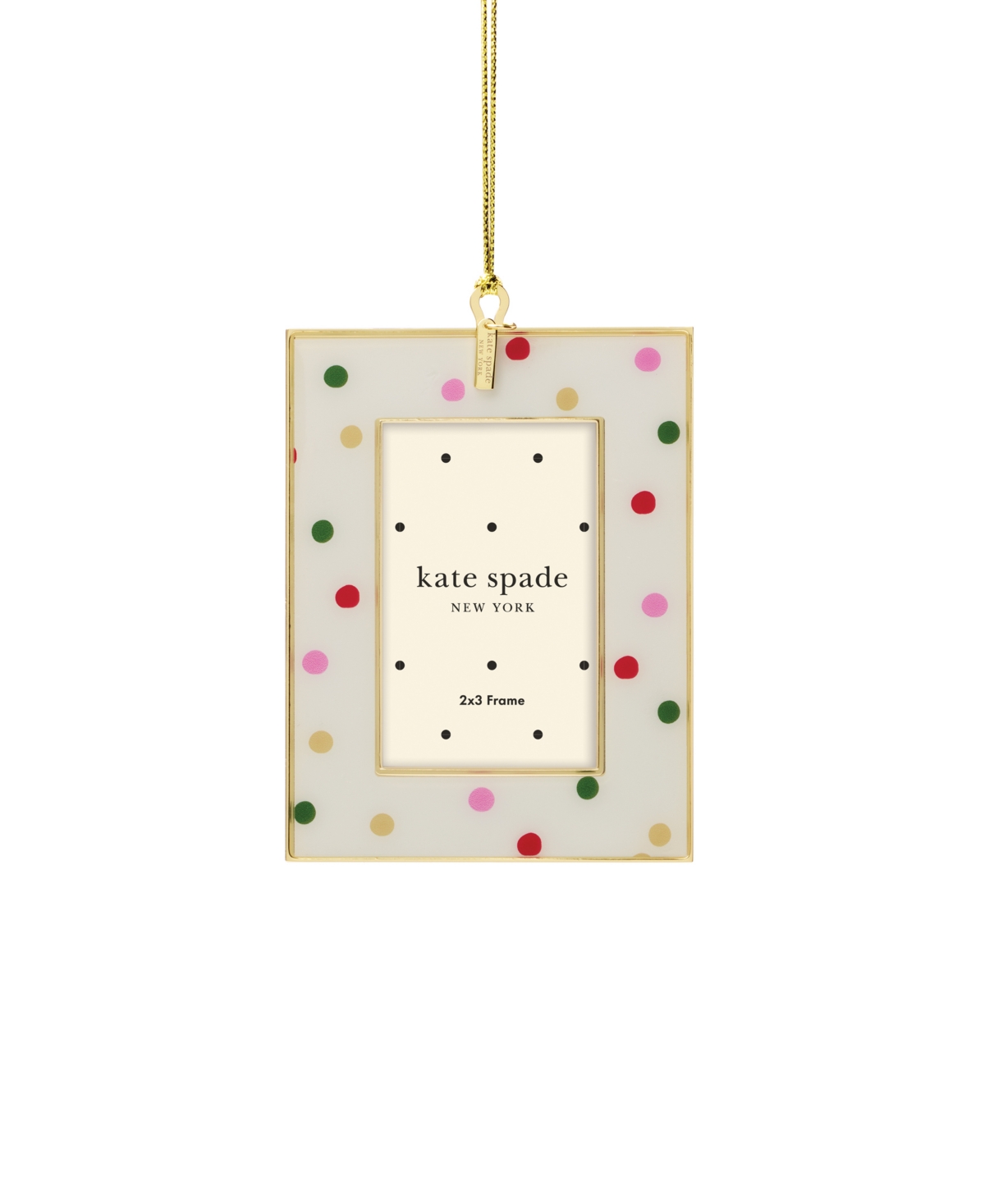 Kate Spade Be Jolly Mini Frame Ornament, Dot In Multi