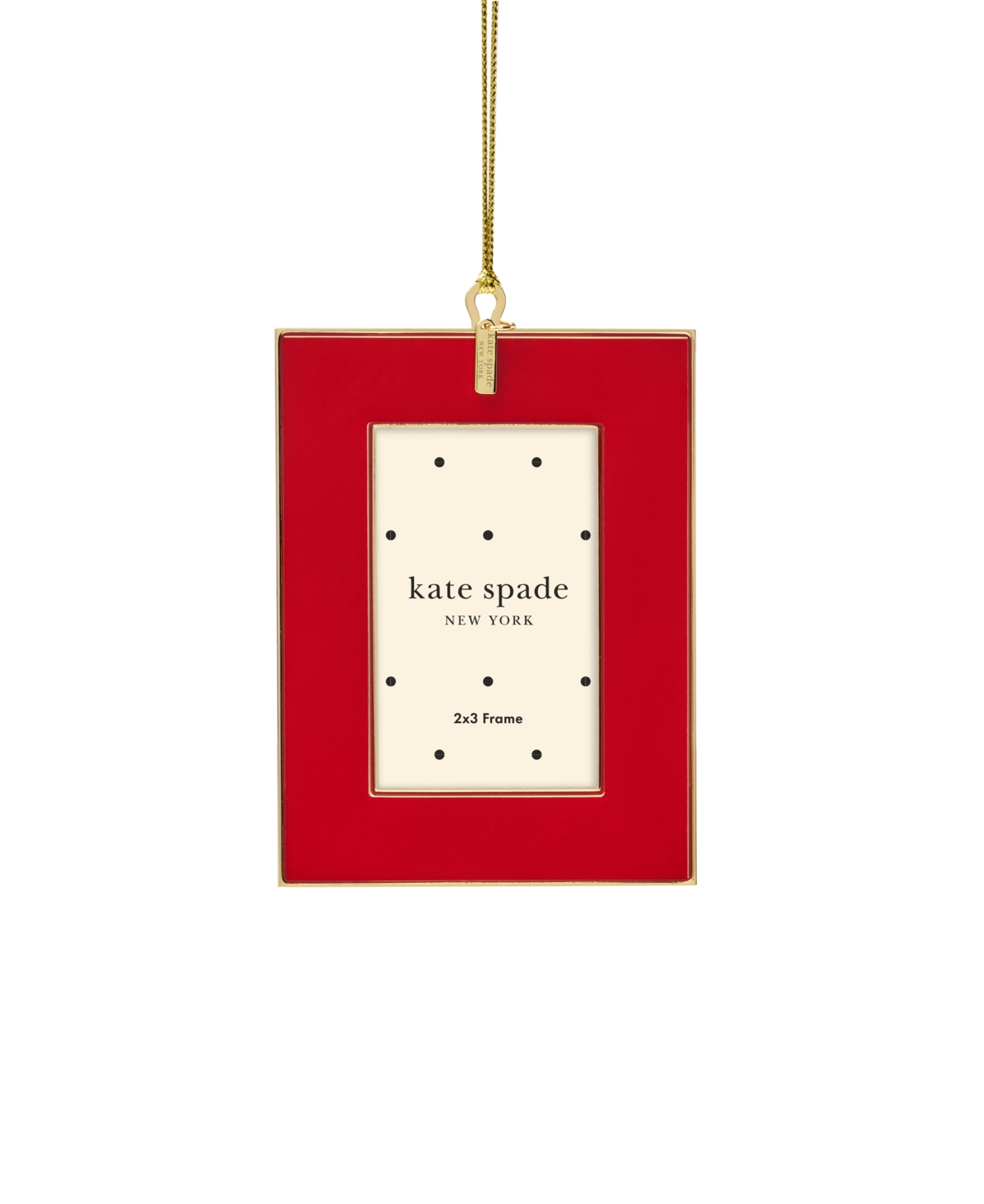 Kate Spade Be Jolly Mini Frame Ornament In Red