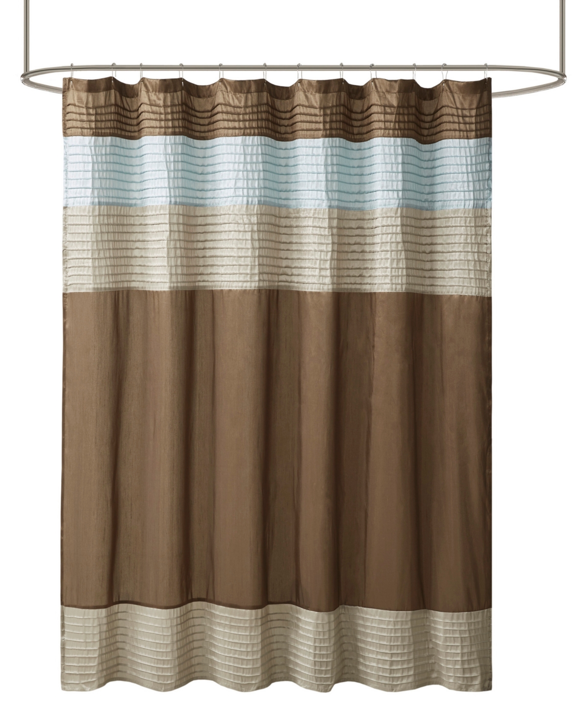 Madison Park Amherst Faux Silk Shower Curtain, 72" X 84" In Multi