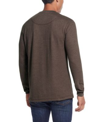 Men's Long Sleeve Textured Waffle Crewneck T-Shirt