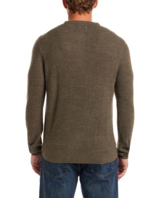 Men's Soft Touch Ribbed Henley Sweater