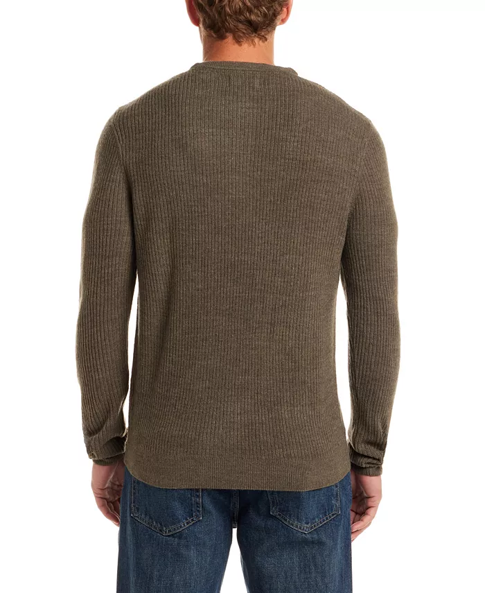 Men's Soft Touch Ribbed Henley Sweater - thumbnail 2