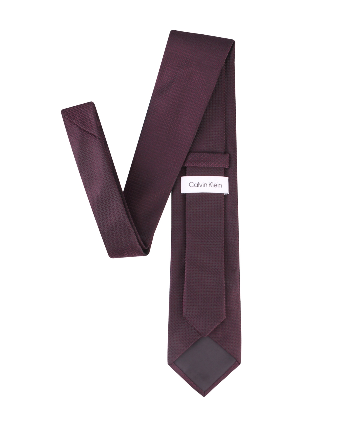 Calvin Klein Men's Lily Micro Geometric Tie In Burgundy