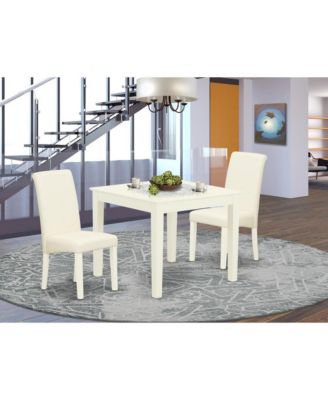 Dining Table and 2 Parson Chairs Dining Room Set