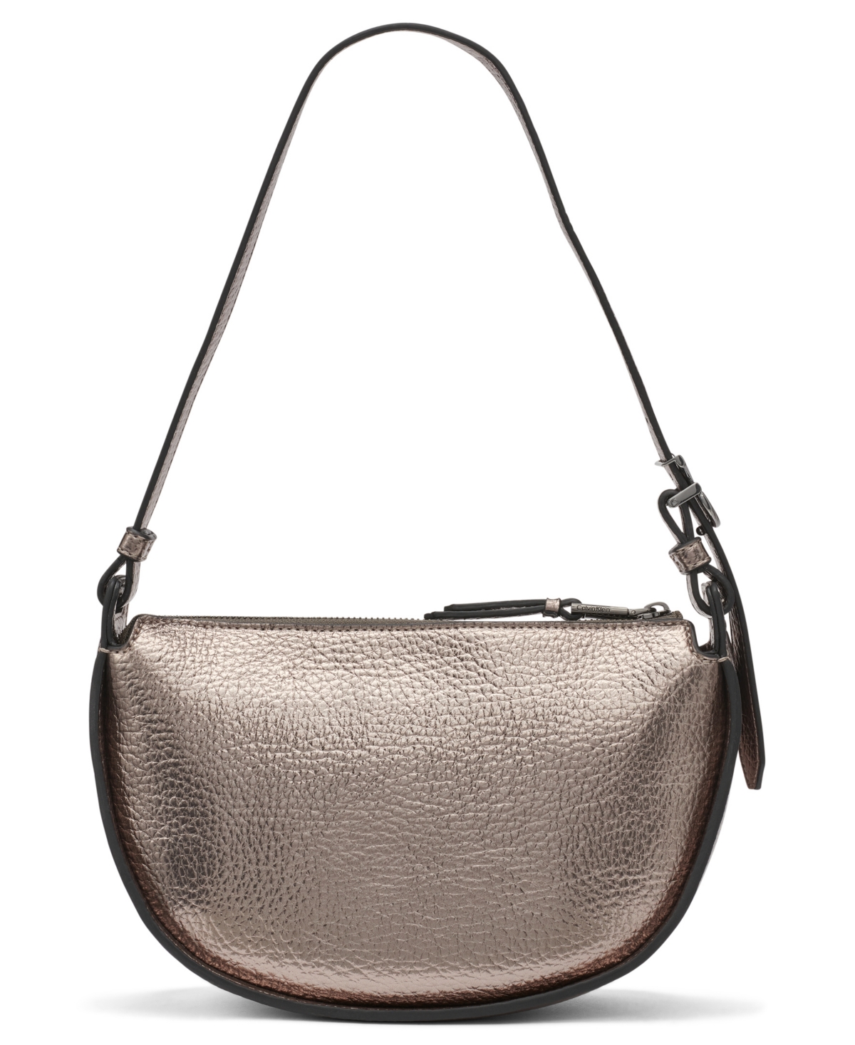 Calvin Klein Women's Gemma Metallic Shoulder Bag In Gray