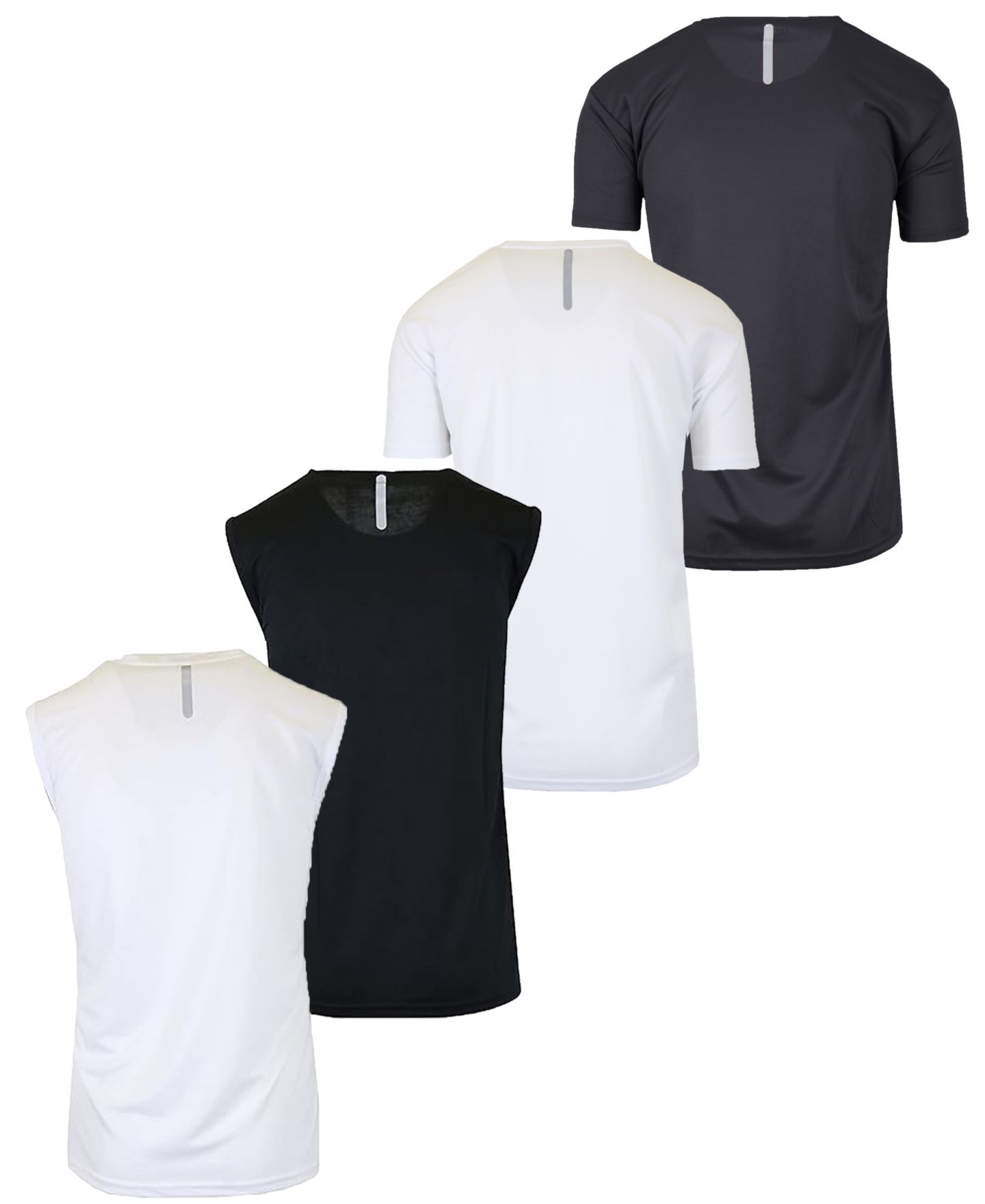 Мужские футболки Galaxy By Harvic 4-Pack Crewneck Regular Fit, цвет: Чёрный / Белый — фото 3