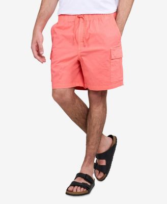 Men's 6 Inches Elastic Pull On Waistband Twill Cargo Shorts