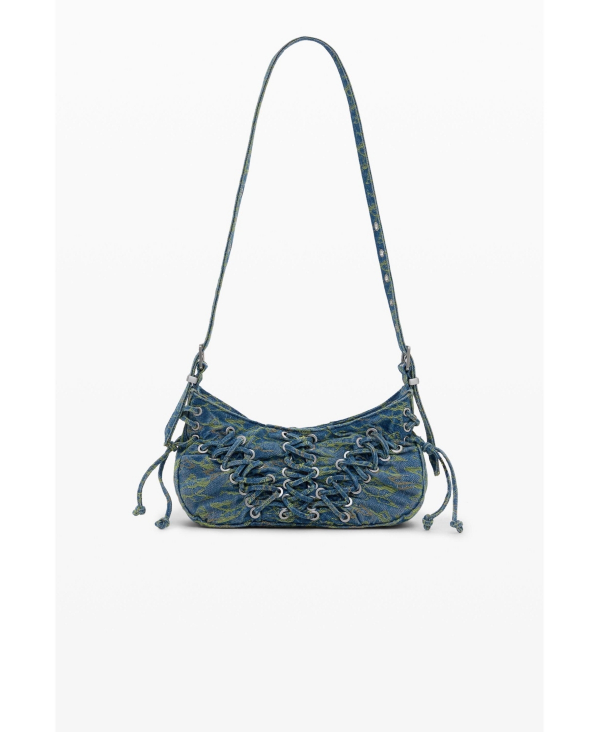 Desigual Women's Medium Braided Denim Bag In Blue