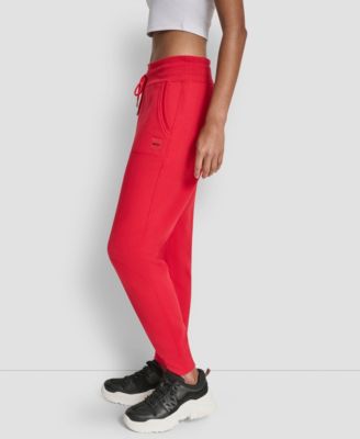 Women's Tonal Logo Patch Rib Trim Side Pockets Jogger