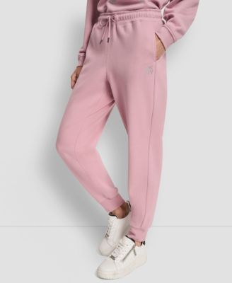 Women's Stacked Mini Rhinestone Logo Relaxed Cuff Jogger