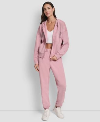 Women's Exploded Rhinestone Varsity Logo Full-Zip Hoodie