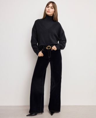 Women's Good Skate Velvet Denim High Rise Jeans, Regular & Plus Size