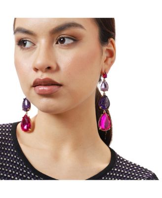 Teardrop Stone Drop Earrings
