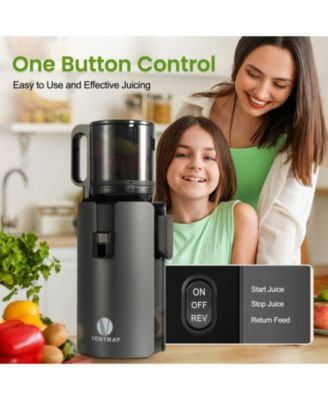 Cold Press Juicer, 4.7" Large Feed Chute Masticating Juicer with Extended Extraction Tech for Fruits & Vegetables