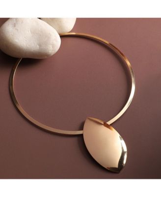 Metallic Oblong Necklace