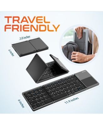 F75 Portable Foldable Bluetooth Keyboard with Sensitive Touchpad (DKBF75)