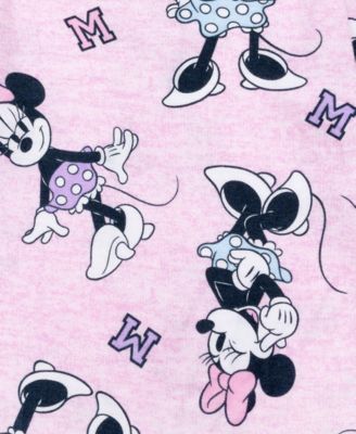 Girls' Toddler 2T-4T Minnie Mouse Printed Top and Pants Pajama, 2-Piece Set