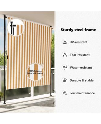 Outdoor Roller Blind Orange and White