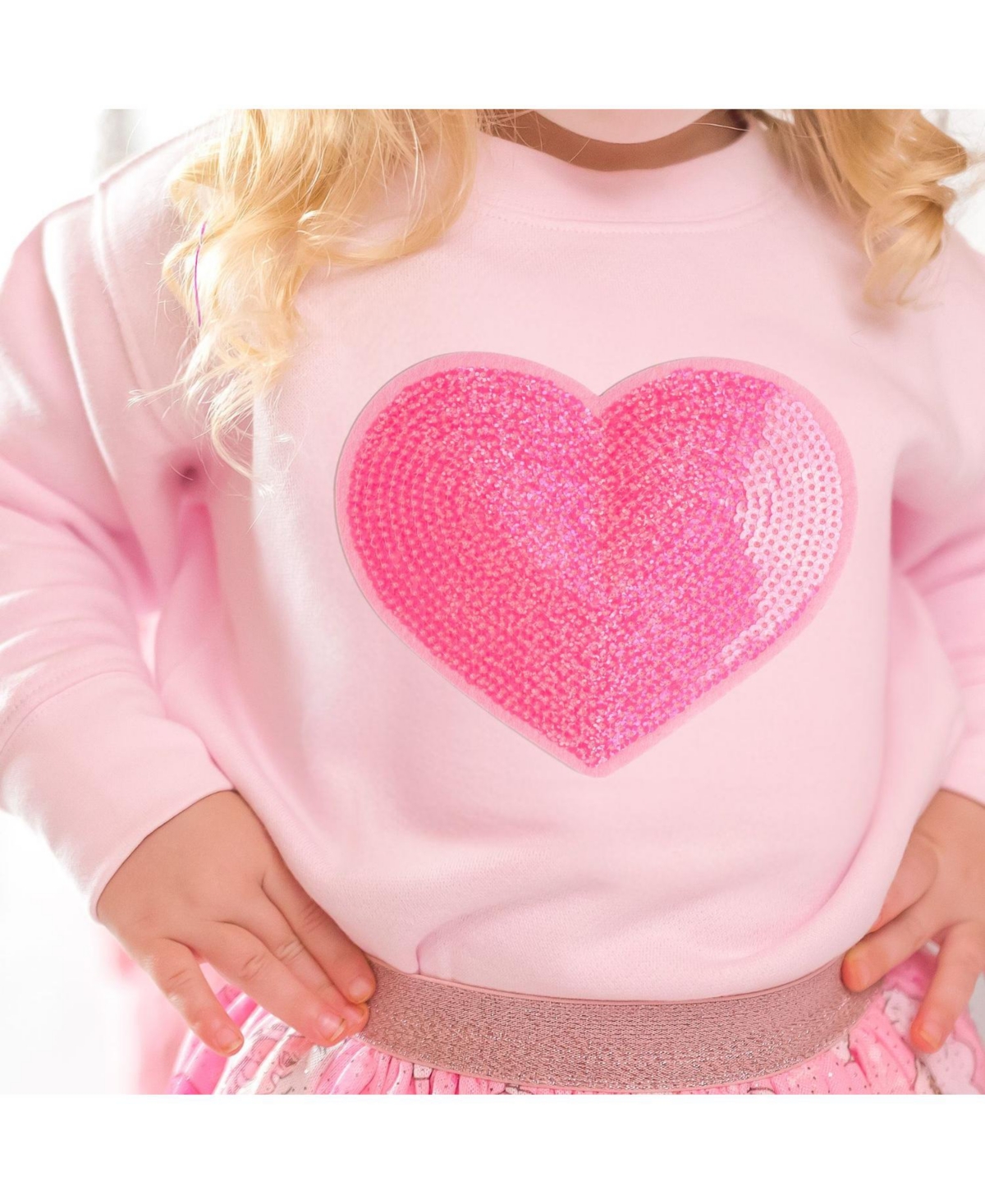 Sweet Wink Baby Girls Heart Sequin Patch Sweatshirt