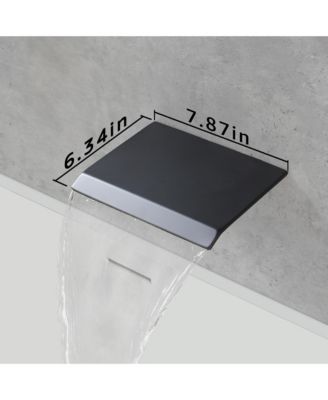 Wall Mount High Pressure 10&amp;#x22; Rain Shower Head and Handheld Spray with Tub Faucet and Valve