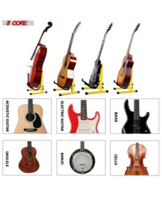 Guitar Stand 2PC A Frame w Soft Foam Arm Non Slip Rubber for Acoustic Electric Bass